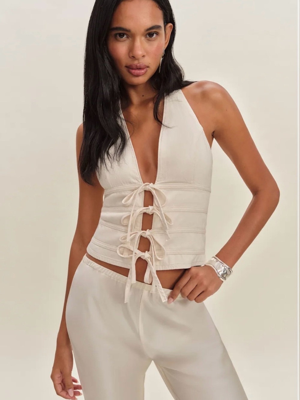 Reformation Kyleigh denim halter - Picture 2 of 5